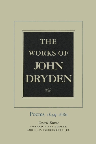 Паперова книга «The Works of John Dryden, Volume I: Poems, 1649-1680» - фото №1