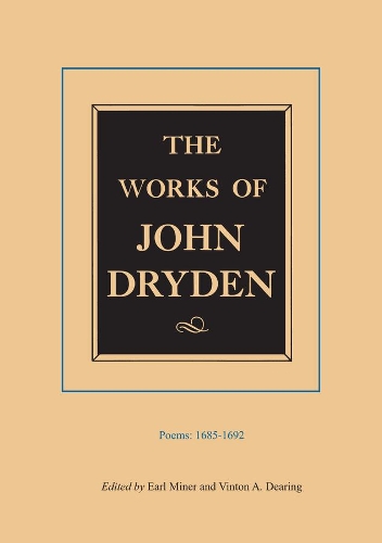 Бумажная книга «The Works of John Dryden, Volume III: Poems, 1685-1692» - фото №1
