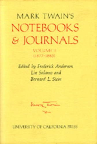 Бумажная книга «Mark Twain's Notebooks and Journals, Volume II: 1877-1883», автор Марк Твен - фото №1