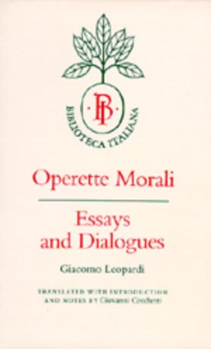 Паперова книга «Operette Morali: Essays and Dialogues», автор Джакомо Леопарді - фото №1