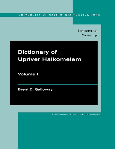 Бумажная книга «Dictionary of Upriver Halkomelem», автор Брент Дуглас Гэллоуэй - фото №1