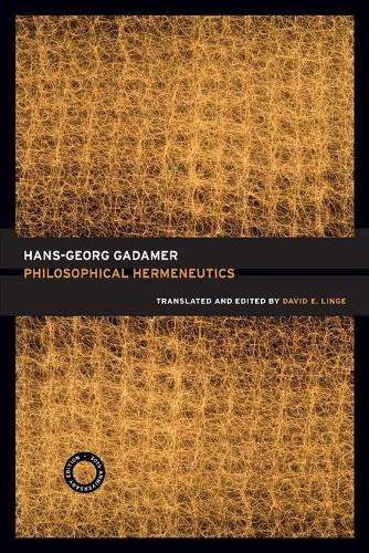 Бумажная книга «Philosophical Hermeneutics, 30th Anniversary Edition», автор Ганс-Георг Гадамер - фото №1