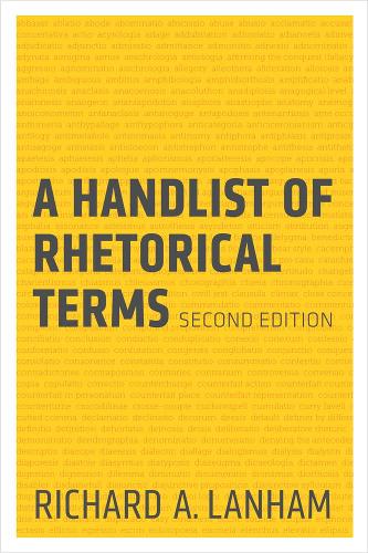 Паперова книга «A Handlist of Rhetorical Terms», автор Річард А. Ленхем - фото №1
