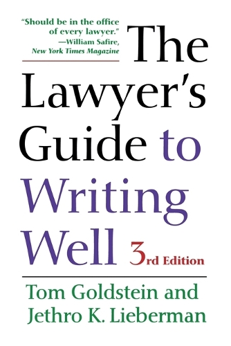 Паперова книга «The Lawyer's Guide to Writing Well», авторів Джетро К. Ліберман, Том Гольдштейн - фото №1