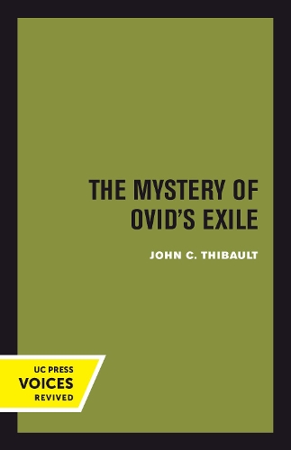 Паперова книга «The Mystery of Ovid's Exile», автор Джон К. Тібо - фото №1