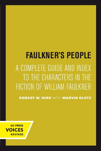Бумажная книга «Faulkner's People: A Complete Guide and Index to the Characters in the Fiction of William Faulkner», автор Роберт В. Кирк - фото №1