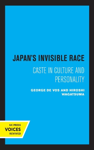 Бумажная книга «Japan's Invisible Race: Caste in Culture and Personality», авторов Джордж де Вос, Хироси Вагацума - фото №1