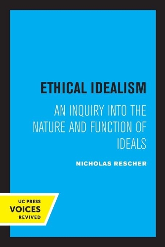 Паперова книга «Ethical Idealism», автор Ніколас Решер - фото №1