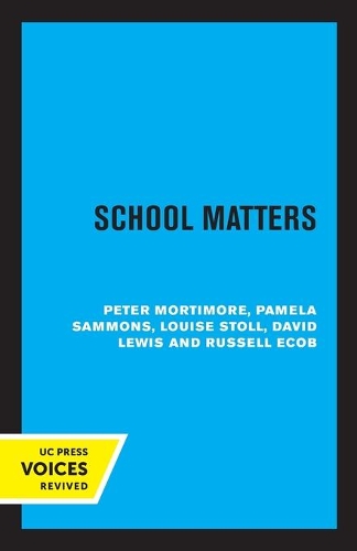 Паперова книга «School Matters», авторів Девід Льюїс, Луїза Столл, Памела Семмонс, Пітер Мортимор, Рассел Екоб - фото №1