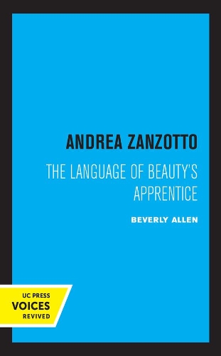 Паперова книга «Andrea Zanzotto: The Language of Beauty's Apprentice», автор Беверлі К. Аллен - фото №1