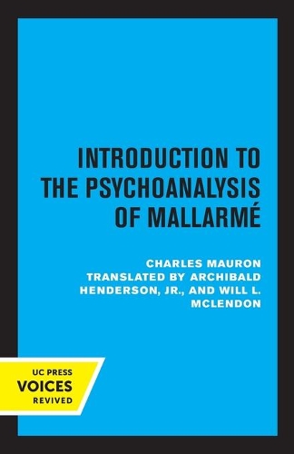 Паперова книга «Introduction to the Psychoanalysis of Mallarme», автор Чарльз Марон - фото №1