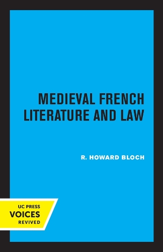 Бумажная книга «Medieval French Literature and Law», автор Р. Ховард Блох - фото №1