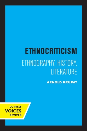 Паперова книга «Ethnocriticism: Ethnography, History, Literature», автор Арнольд Крупат - фото №1