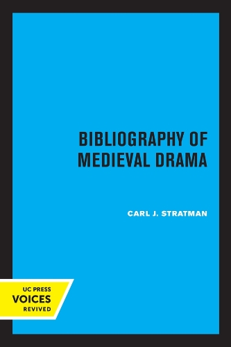 Паперова книга «Bibliography of Medieval Drama», автор Карл Дж. Стратман - фото №1
