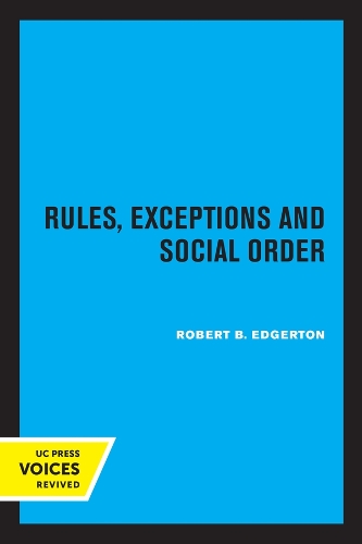 Бумажная книга «Rules, Exceptions, and Social Order», автор Роберт Б. Эдгертон - фото №1