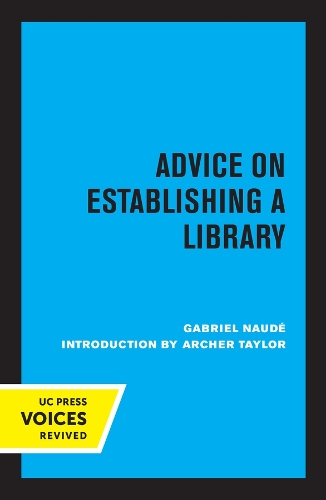 Бумажная книга «Advice on Establishing a Library», автор Габриэль Ноде - фото №1