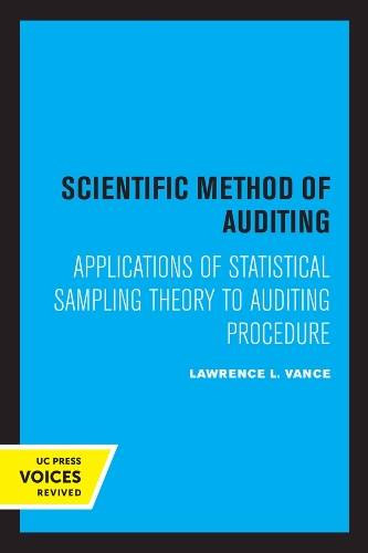 Бумажная книга «Scientific Method for Auditing: Applications of Statistical Sampling Theory to Auditing Procedure», автор Лоуренс Л. Вэнс - фото №1