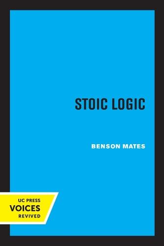 Бумажная книга «Stoic Logic», автор Бенсон Мейтс - фото №1