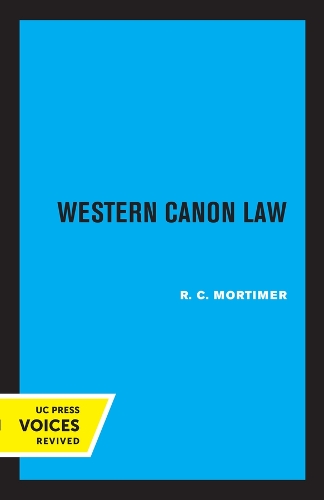 Паперова книга «Western Canon Law», автор Р. К. Мортимер - фото №1