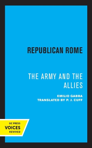 Бумажная книга «Republican Rome: The Army and the Allies», автор Эмилио Габба - фото №1