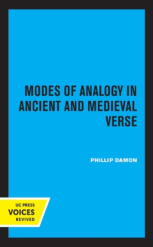 Бумажная книга «Modes of Analogy in Ancient and Medieval Verse», автор Филлип Деймон - фото №1