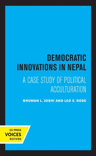 Паперова книга «Democratic Innovations in Nepal: A Case Study of Political Acculturation», авторів Бхуван Л. Джоші, Лео Е. Роуз - фото №1