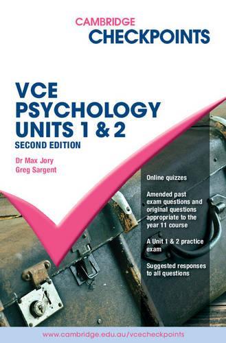 [object Object] «Cambridge Checkpoints VCE Psychology Units 1 and 2», авторів Грег Сарджент, Макс Джорі - фото №1