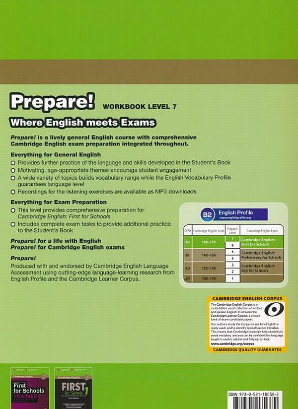 Бумажная книга «Cambridge English Prepare! Level 7 Workbook with Audio», автор Дэвид Маккиган - фото №1