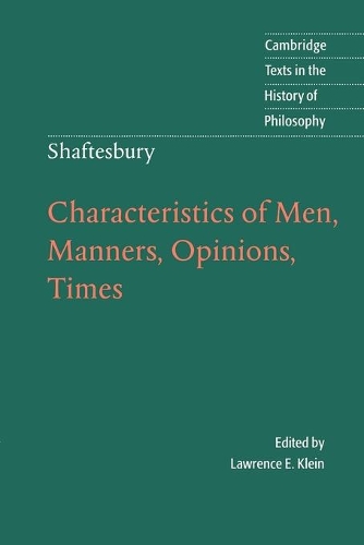 Бумажная книга «Shaftesbury: Characteristics of Men, Manners, Opinions, Times», автор Лорд Шафтсбери - фото №1