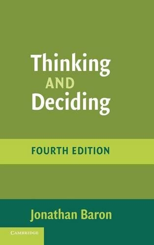 Бумажная книга «Thinking and Deciding», автор Джонатан Барон - фото №1