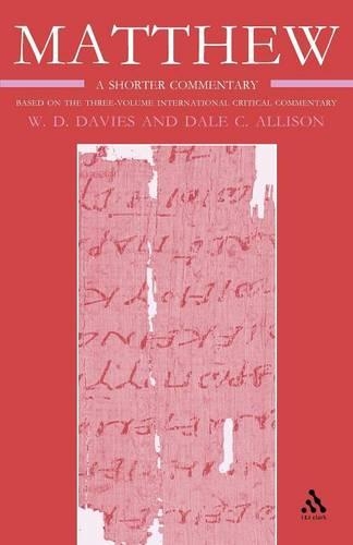Бумажная книга «Matthew: A Shorter Commentary», автор У. Д. Дэвис - фото №1