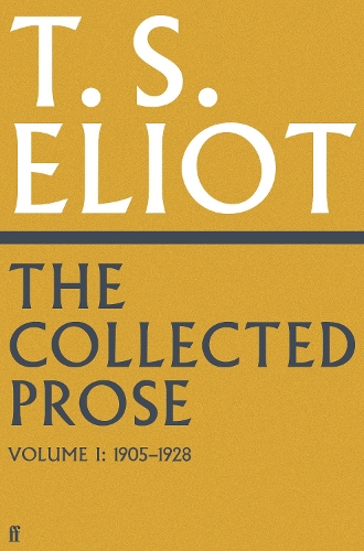 Бумажная книга «The Collected Prose of T.S. Eliot Volume 1», автор Томас Элиот - фото №1