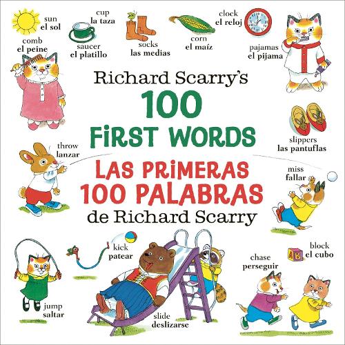 Бумажная книга «Richard Scarry's 100 First Words/Las primeras 100 palabras de Richard Scarry», автор Ричард Скарри - фото №1