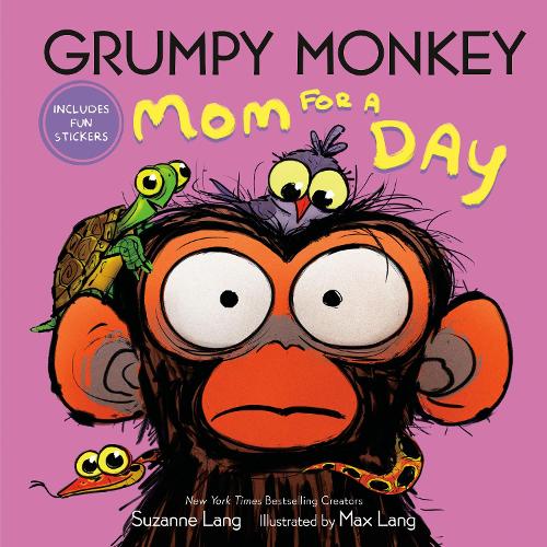 Бумажная книга «Grumpy Monkey Mom for a Day: Includes Fun Stickers», авторов Макс Лэнг, Сюзанна Лэнг - фото №1