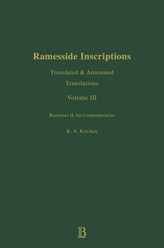 Паперова книга «Ramesside Inscriptions, Ramesses II, His Contempories: Translated and Annotated, Translations», автор К. А. Кітчен - фото №1