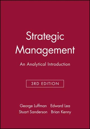 Бумажная книга «Strategic Management: An Analytical Introduction», авторов Брайан Кенни, Эдвард Леа, Джордж Луффман, Стюарт Сандерсон - фото №1