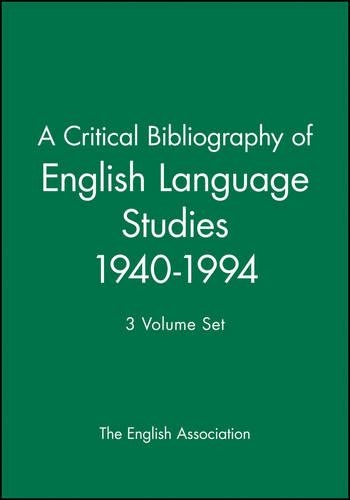 Бумажная книга «A Critical Bibliography of English Language Studies 1940-1994: 3 Volume Set», автор Английская ассоциация - фото №1