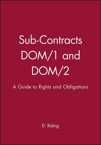 Паперова книга «Sub-Contracts DOM/1 and DOM/2: A Guide to Rights and Obligations», автор Д. Райдінг - фото №1