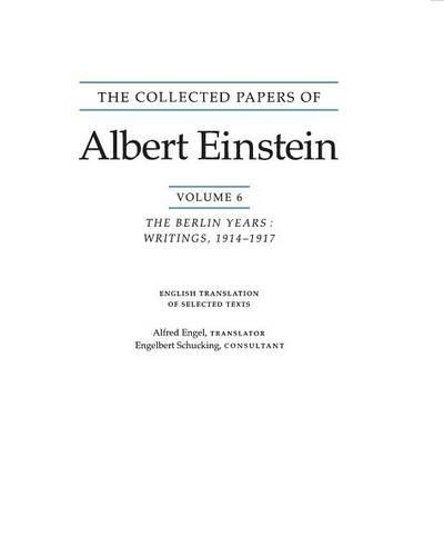 Бумажная книга «The Collected Papers of Albert Einstein, Volume 6 (English): The Berlin Years: Writings, 1914-1917. (English translation supplement)» - фото №1