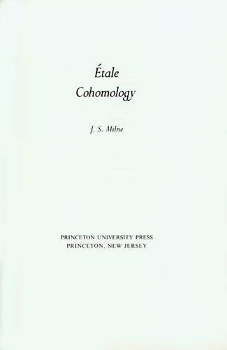 Бумажная книга «Étale Cohomology», автор Джеймс С. Милн - фото №1