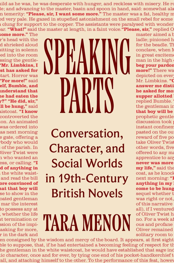 Паперова книга «Speaking Parts: Conversation, Character, and Social Worlds in Nineteenth-Century British Novels», автор Тара Менон - фото №1