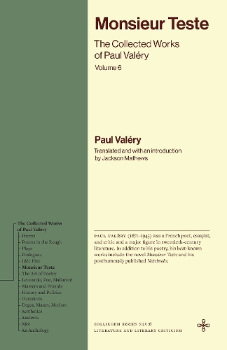 Паперова книга «Monsieur Teste: The Collected Works of Paul Valéry, Volume 6», автор Пол Валері - фото №1