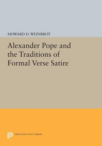 Паперова книга «Alexander Pope and the Traditions of Formal Verse Satire», автор Говард Д. Вайнброт - фото №1