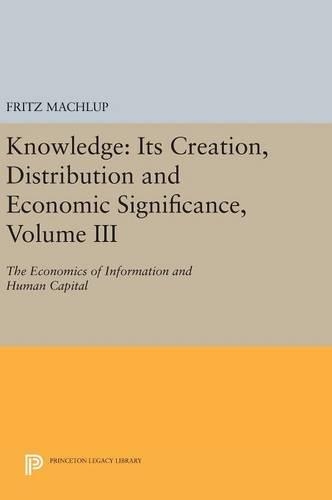 Бумажная книга «Knowledge: Its Creation, Distribution and Economic Significance, Volume III: The Economics of Information and Human Capital», автор Фриц Махлуп - фото №1