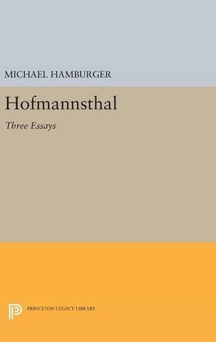 Паперова книга «Hofmannsthal: Three Essays», автор Майкл Гамбургер - фото №1