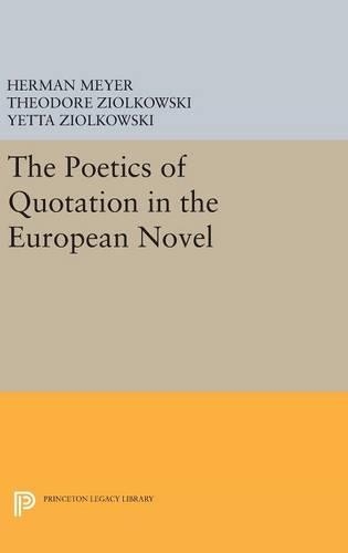 Бумажная книга «The Poetics of Quotation in the European Novel», автор Герман Мейер - фото №1