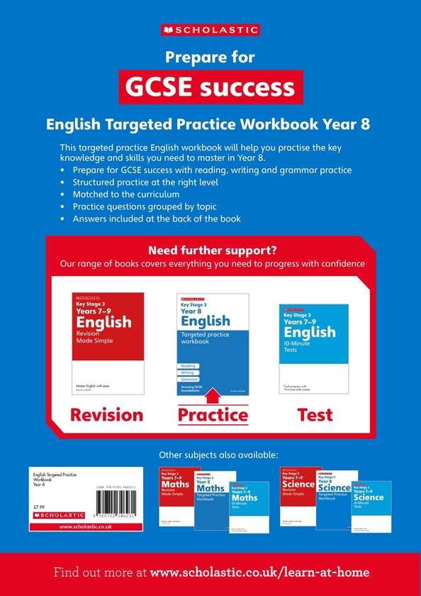 Бумажная книга «KS3 Year 8 English Targeted Practice Workbook with answers.», автор Аннабел Уолл - фото №1