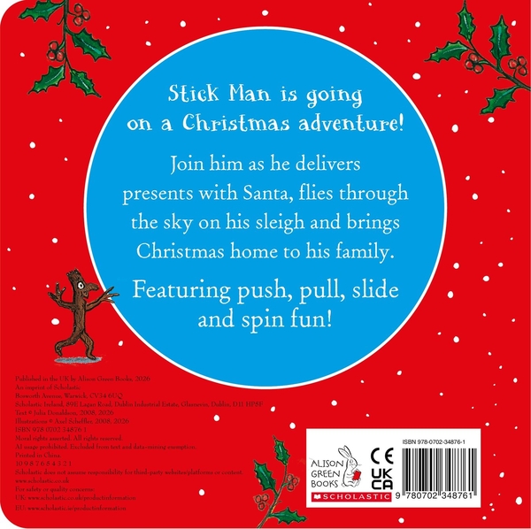 Paper book «Stick Man's Christmas - Slide and Spin», author Julia Donaldson - фото №1