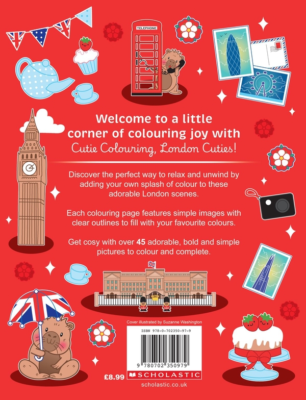 Бумажная книга «London Cuties Cosy Colouring Book», автор Схоластик - фото №1