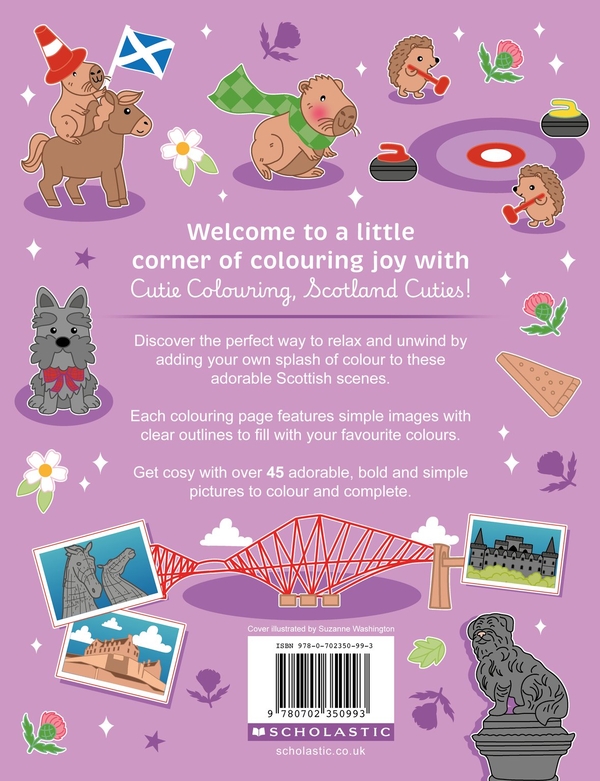 Бумажная книга «Scotland Cuties Cosy Colouring Book», автор Схоластик - фото №1